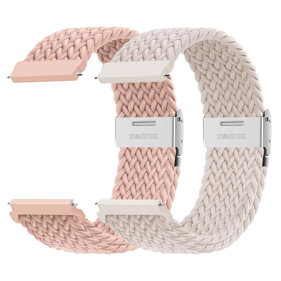 RMUTANE Uhrenarmband, Nylon geflochten, Weiß, Unisex - Bild 1