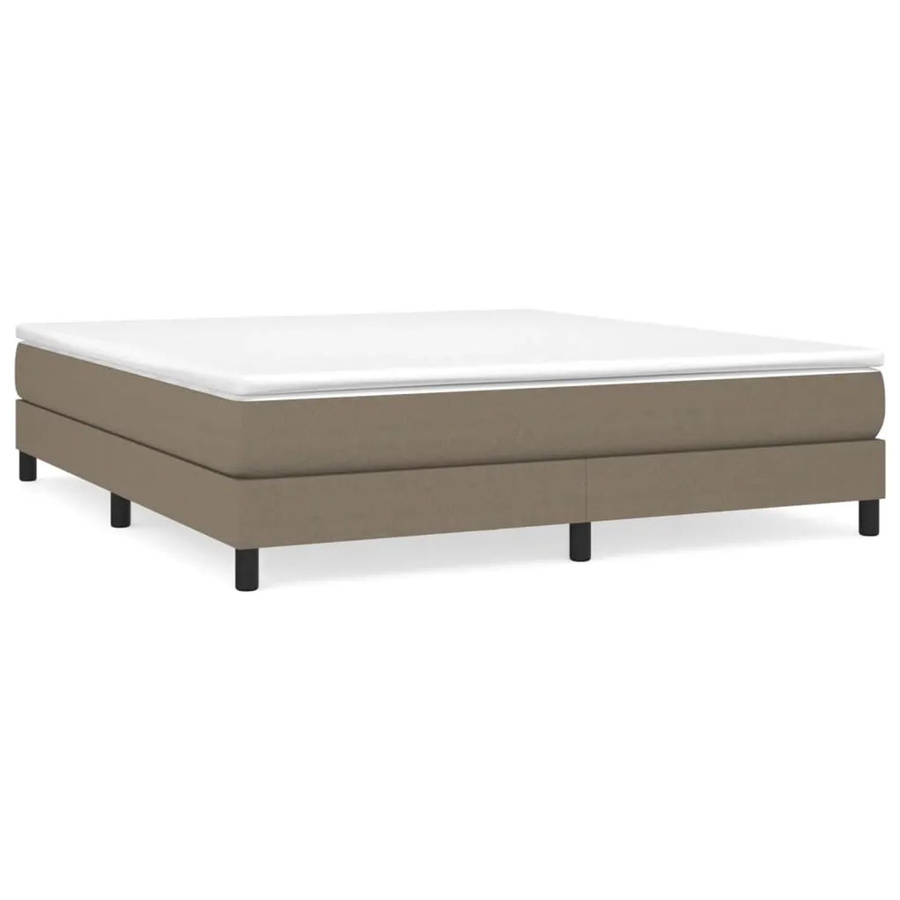 vidaXL Boxspringbett in Beige und Grau aus Stoff, B/T/H: 160 x 200 x 25 cm - Bild 2