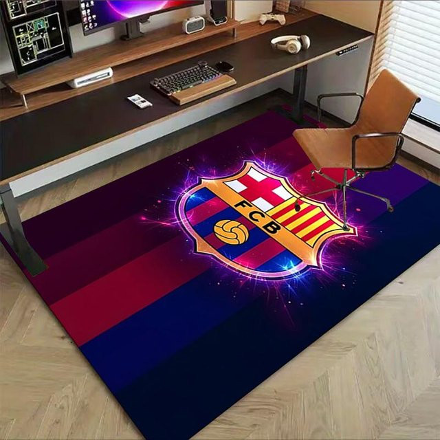 FC Barcelona Teppich von Yun2 Home aus Polyester, Anti-Rutsch und waschbar, B/T: 100 x 120 cm, Mehrfarbig - Bild 1