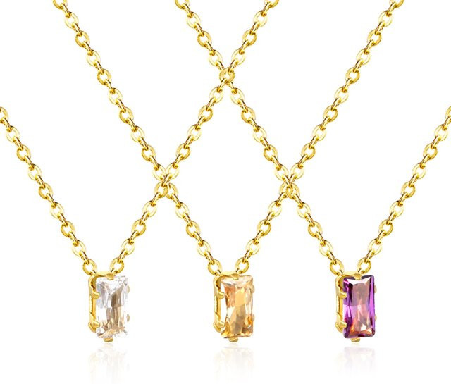 LUXUKISSKIDS Halskette Edelstahl, Zirkonia, Gold, Kinder - Bild 1