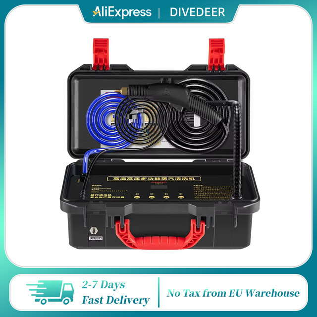 DIVEDEER Handheld Dampfreiniger für Hochtemperatur- und Hochdruckreinigung in Schwarz - Bild 1
