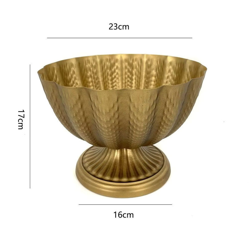 Vintage Blumentopf aus Schmiedeeisen in Gold für deine Pflanzen und Dekoration - Bild 5