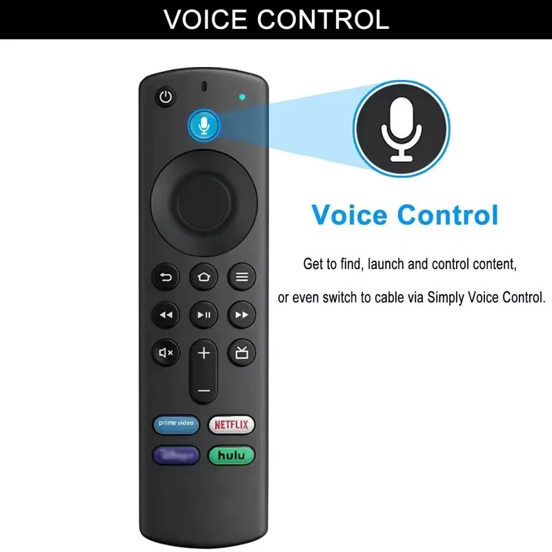 KEBIDU Smart Voice Fernbedienung in Schwarz für Fire TV Stick 4K MAX Lite Cube, kompatibel mit Alexa und Bluetooth - Bild 2