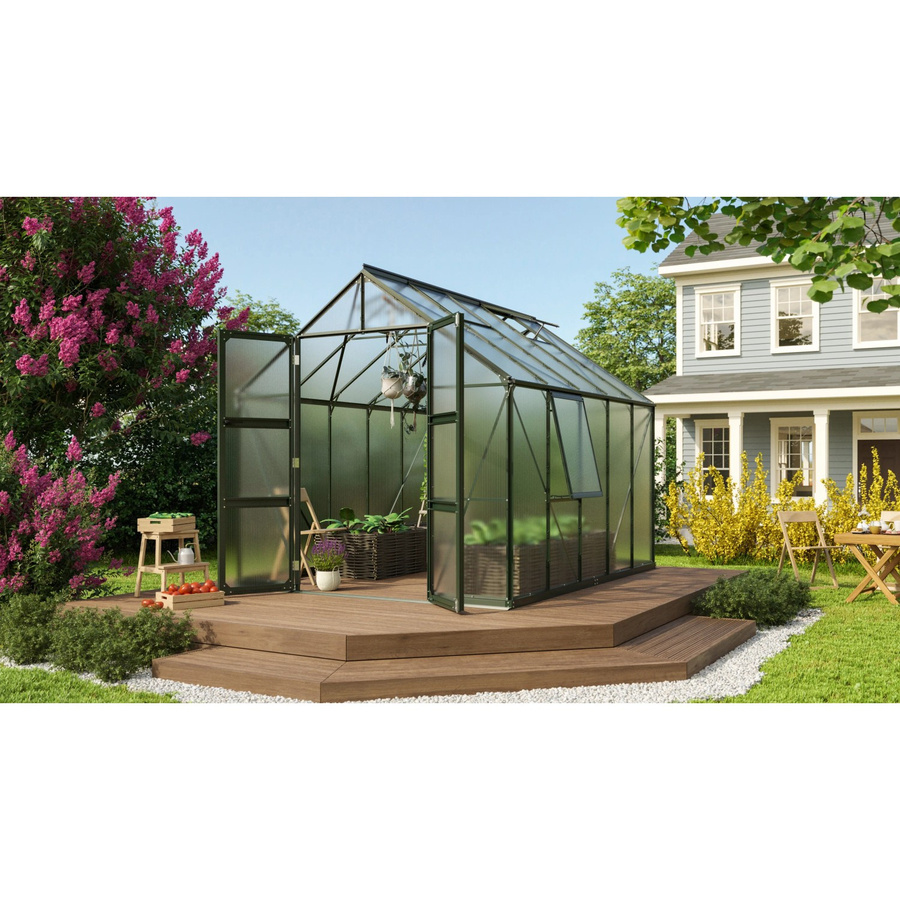 Vitavia Gewächshaus Olymp 8300 HKP Smaragd mit Polycarbonat-Platten und Vorzugsset - Bild 2