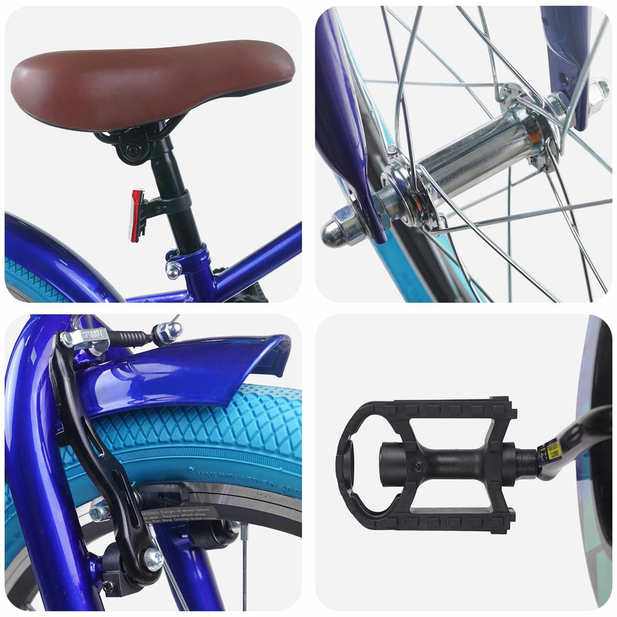 vidaXL Kinderfahrrad 20 Zoll Dunkelblau für 6-11 Jahre - Bild 3