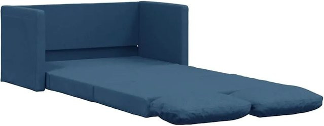 vidaXL Bodensofa mit Schlaffunktion in Blau aus Stoff und Metall, B/T/H: 112 x 174 x 55 cm - Bild 1