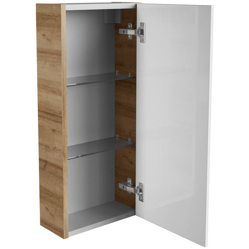 Fackelmann Bad-Hängeschrank Milano in Asteiche und Weiss mit Soft-Close-Tür, Breite: 30 cm, Höhe: 68 cm, Tiefe: 15,4 cm - Bild 2