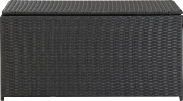 vidaXL Gartenbox aus Poly Rattan in Schwarz mit pulverbeschichtetem Stahlrahmen, B/T/H: 100 x 50 x 50 cm - Bild 1