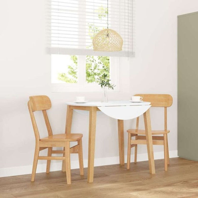 Set aus 2 Esszimmerstühlen aus Massivholz in Natur im skandinavischen Design von vidaxl - Bild 1