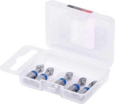 KS Tools TORSIONpower Kreuzschlitz-Bit PZ2, 5er Pack, Antrieb: 1/4 Zoll (6,3 mm), Farbe: Silber - Bild 1