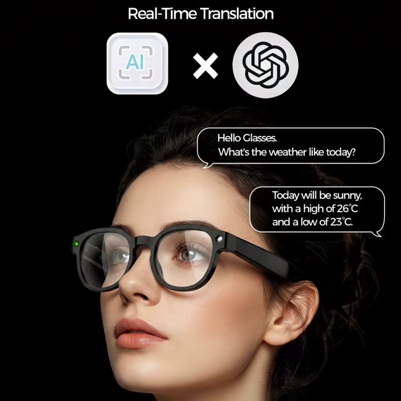 Xiaomi 4K Smart AI-Brille mit 800W Kamera, photochromatische Multifunktions-Bluetooth-Brille für Foto, Video, Sprachanrufe und Übersetzung in Schwarz - Bild 4