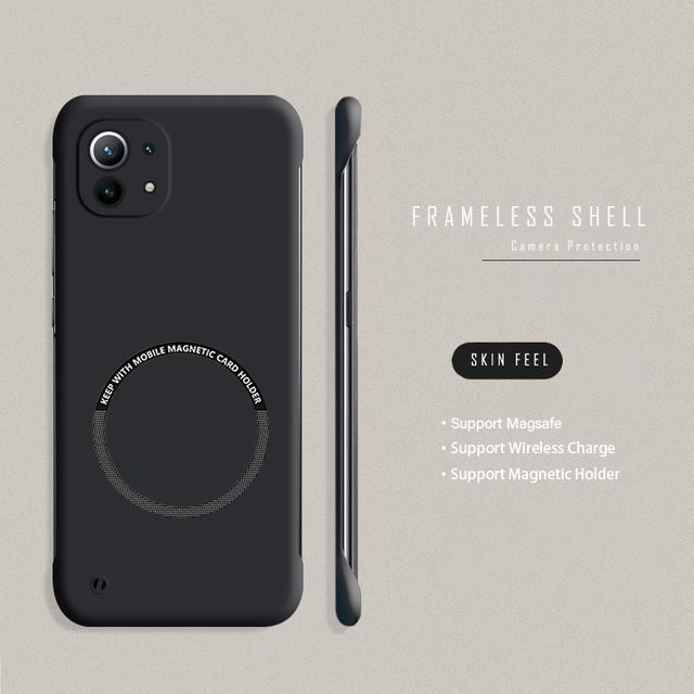 Luxus Rahmenlose Magnetische MagSafe Handyhülle für Xiaomi Poco X7, X6 Pro, F6, F5 Pro und X7 Pro in Schwarz und Gelb - Bild 1