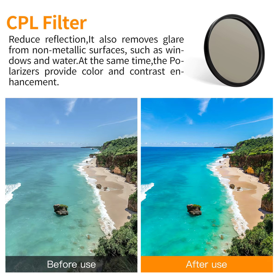 Smart iPhone Handy-Objektivfilter Set mit CPL GND ND8 Halterung für Makro Weitwinkel und Nahaufnahmen in Weiß und Schwarz, Durchmesser: 37 mm - Bild 4