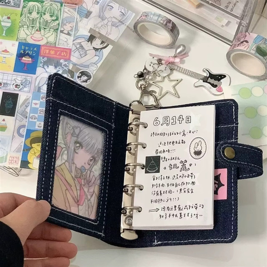 Retro Denim Blau M5 Notizbuch mit linierten Innenseiten aus japanischem Papier für Studenten und DIY-Schreibwaren - Bild 4