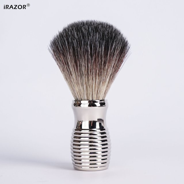 iRAZOR Herren-Rasierpinsel mit synthetischen Haaren und Aluminiumgriff - Bild 1
