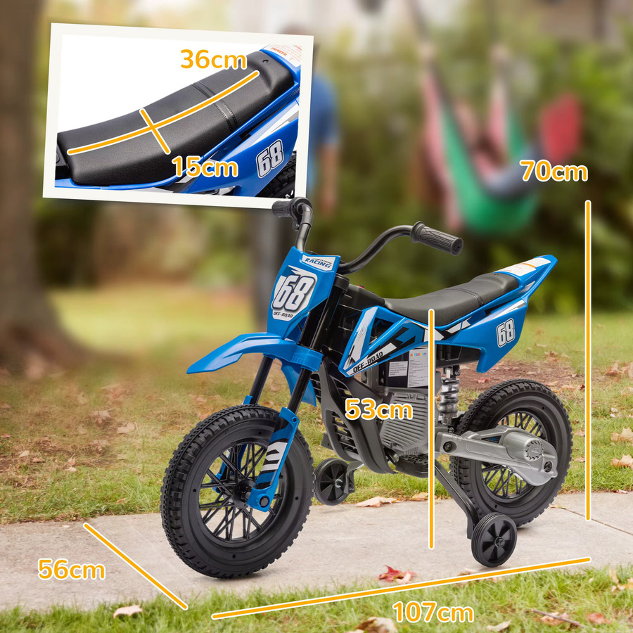 AIYAPLAY Kinder Elektro-Motorrad mit Musik, Grün - Bild 3