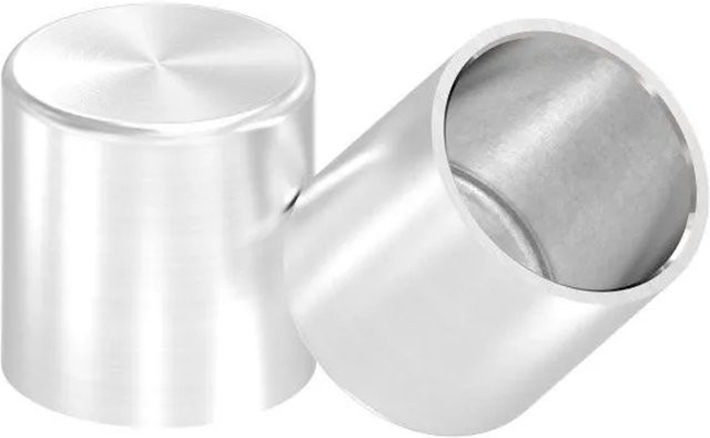FeNau Endkappe aus V2A Edelstahl für Stecksystem, Farbe: Silber, gebürstet, Durchmesser: 33,7 mm, Wandstärke: 2,0 mm - Bild 1