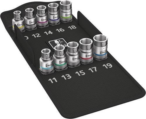 Wera Zyklop Steckschlüsseleinsatz-Set 8790 HMC HF 1/2 Zoll, 10-teilig, Edelstahl, Silber - Bild 1