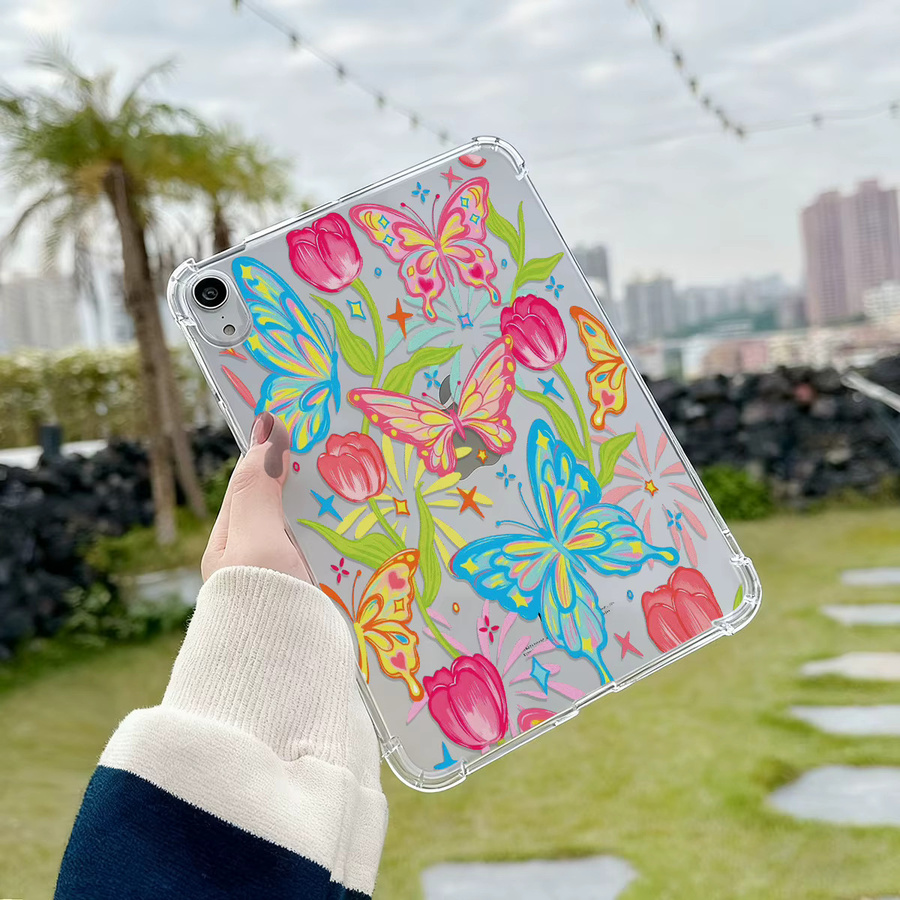Silikon Schmetterlings Schutzhülle für Apple iPad in Multicolor - Bild 2