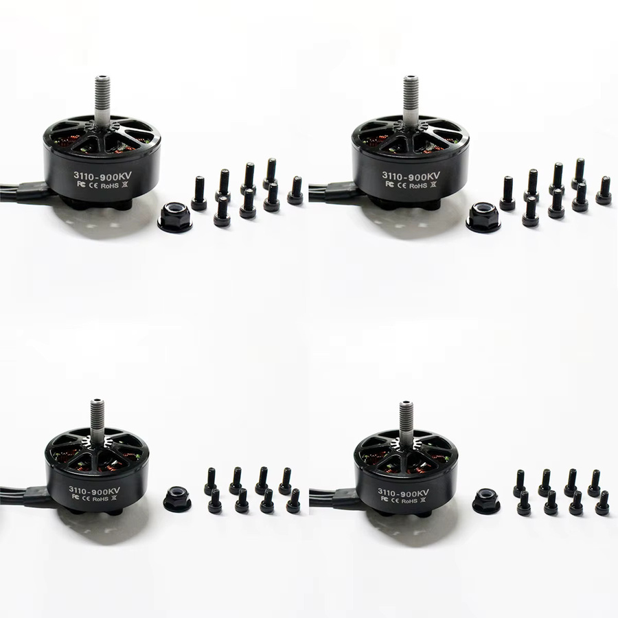 Dogmang Bürstenloser Motor, 4-teiliges Set, 3110 900kv, Schwarz, Metall - Bild 3