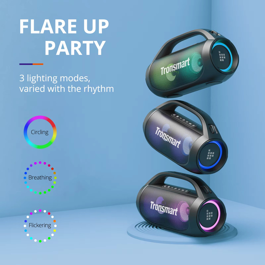Tronsmart Bang SE Bluetooth Lautsprecher mit Tiefbass in Schwarz für Outdoor und Camping mit 24 Stunden Spielzeit - Bild 3