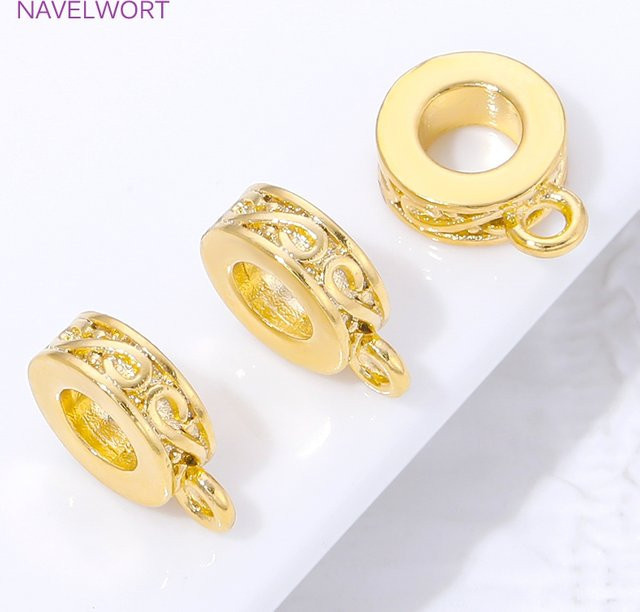 Anhängerhalter 18K vergoldet, Messing, Unisex - Bild 1