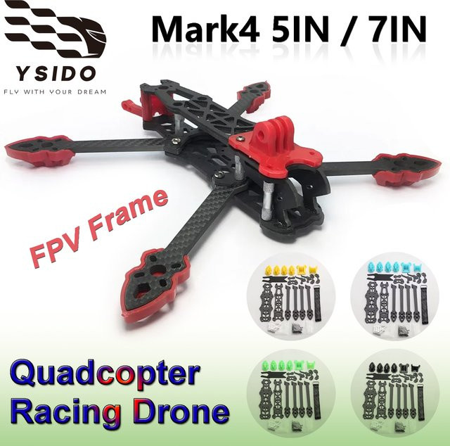 YSIDO Mark4 5-Zoll FPV Carbonfaser-Rahmen für Freestyle und Langstrecke, Schwarz, Radstand: 225 mm - Bild 1