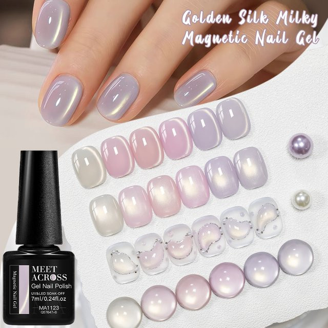 MEET ACROSS Magnetischer Nagellack, Taro Lila, 7 ml - Bild 1