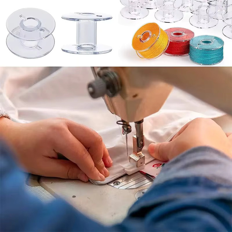 25 Stück leere Kunststoff-Spulen für die Nähmaschine inklusive transparenter Aufbewahrungsbox für dein DIY-Nähzubehör - Bild 3