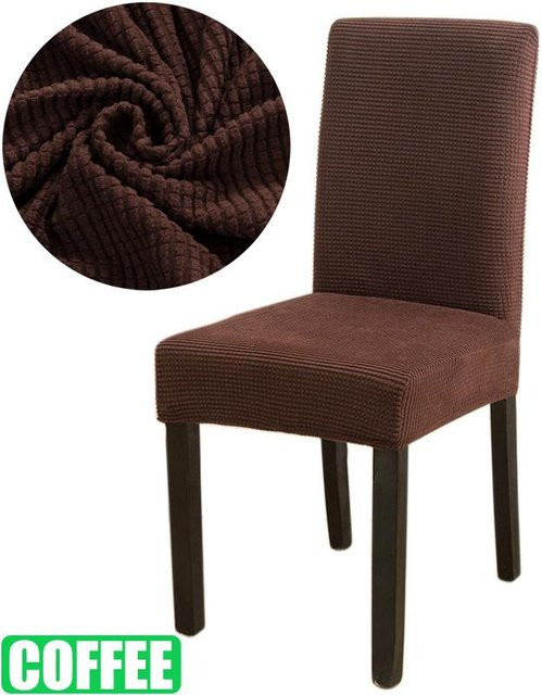 Bestbags Jacquard-Stuhlbezug aus elastischem Spandex für Esszimmerstühle, Braun - Bild 1