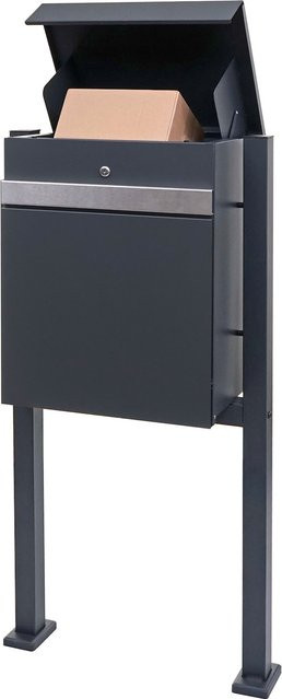 MCW Paketkasten K41 mit Standfuß aus verzinktem Metall in Anthrazit-Edelstahl - Bild 1