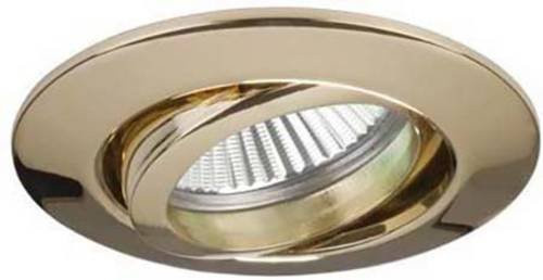 Brumberg Einbauleuchte Halogen GU10 Gold/Messing rund mit Glas und verstellbarem Lichtstrahl - Bild 1
