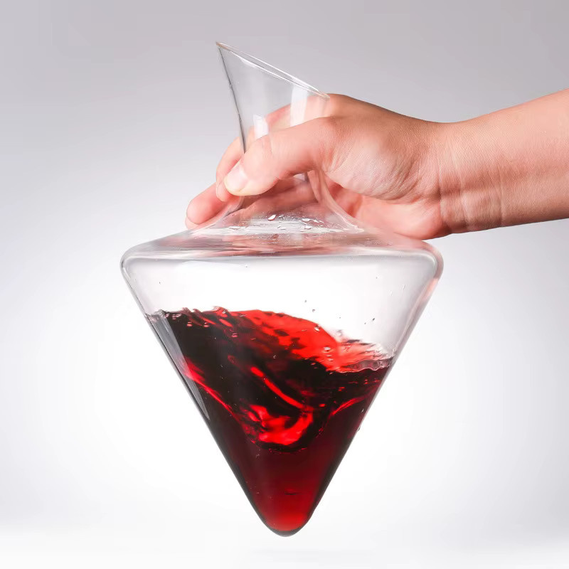 PDQ Kristallglas Dekanter Pyramide in Transparent für Wein und Whisky - Bild 2