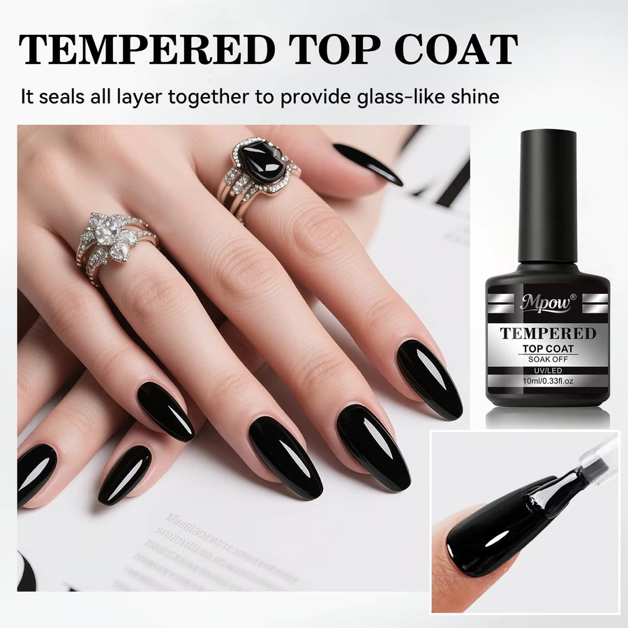 Mpow Gel Polish Set, Kristallklarer Bubble-Effekt, Glänzend - Bild 3