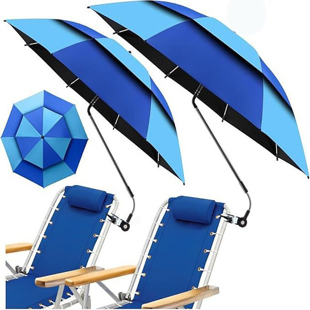 ZJMZYM Universalklemme 360 Grad für Outdoor-Sonnenschirme in Blau, verstellbare Halterung für Strand, Camping und Rollstuhl - Bild 1