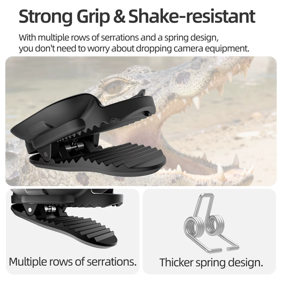 Insta360 Rucksack-Clip-Halterung für Insta360 Go Ultra Sportkamera in Schwarz mit 360-Grad-Drehung und Anti-Shake-Funktion - Bild 5