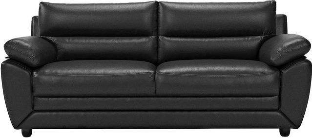 Vente-unique Sofa Manoa Schwarz ohne Schlafmöglichkeit mit Armlehnen - Bild 1