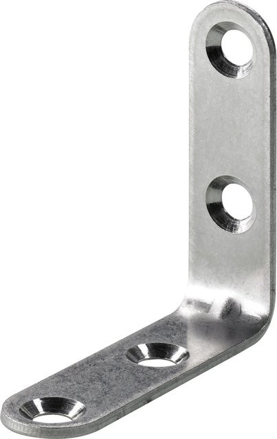 Hettich Stuhlwinkel aus Edelstahl in Silber Matt, 4 Stück, B/T/H: 50 x 50 x 15 mm - Bild 1