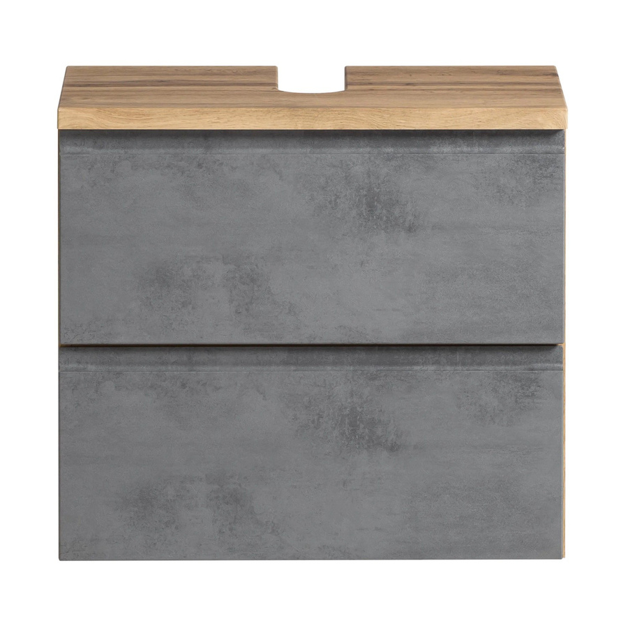 Held Möbel Unterbeckenschrank Ancona in Betongrau-Wotaneiche, Breite: 60 cm - Bild 2