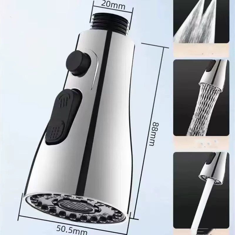 DQOK Wasserhahn Filter mit ausziehbarer Düse und Spray-Funktion in Matt Schwarz für Küche und Badezimmer - Bild 2