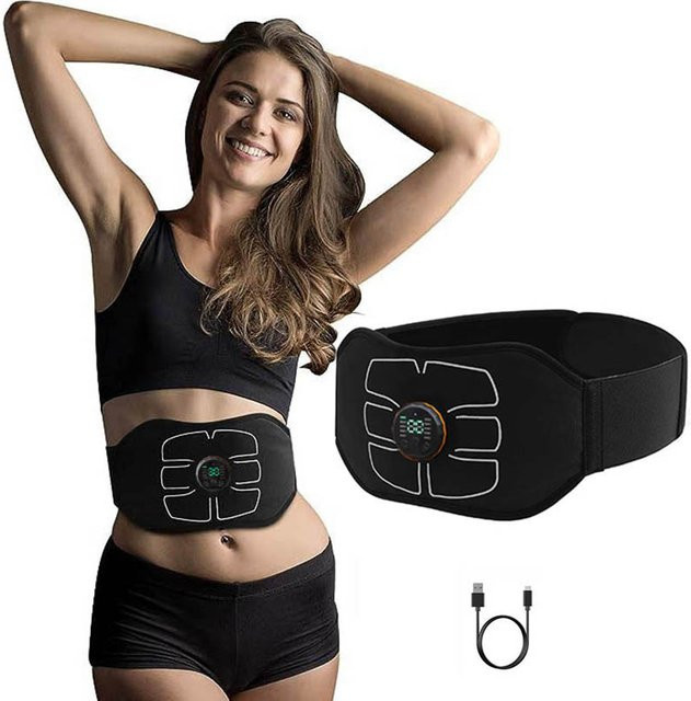 EMS-Muskelstimulator Vibrationsgürtel, Schwarz, Unisex - Bild 1