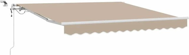 vidaXL Einziehbare Markise mit Motor Beige B: 300 cm, T: 250 cm aus Polyester und Metall - Bild 1