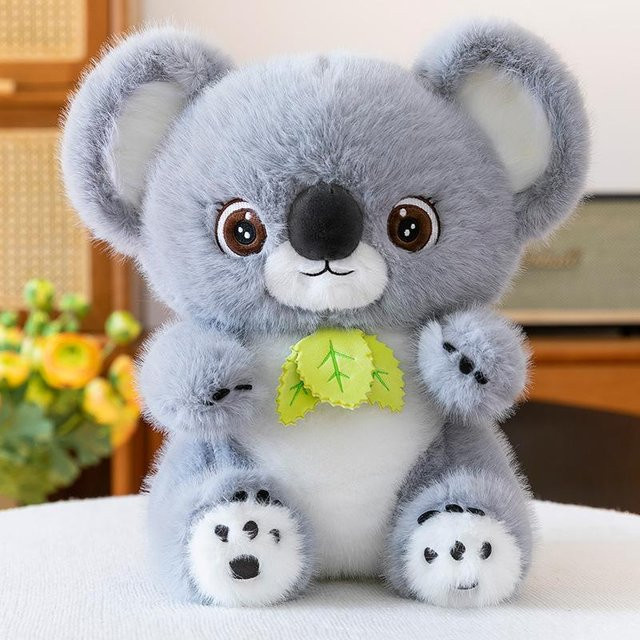Joyful toys Blatt-Koala-Puppe, Plüschtier, 50cm, Grau - Bild 1