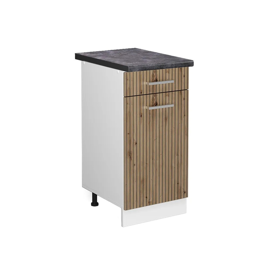 Vicco Küchenunterschrank R-Line in Artisan-Eiche und Weiß mit Anthrazit, B: 40 cm, T: 60 cm, H: 81,6 cm - Bild 2