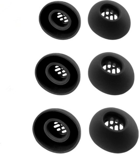 3 Paar Silikon-Ohrstöpsel in Grau als Ersatz-Ohrkappen für OnePlus Buds 4, 3, Pro 3, Pro 2 und Nord 3, Geräuschreduzierendes In-Ear Zubehör - Bild 1