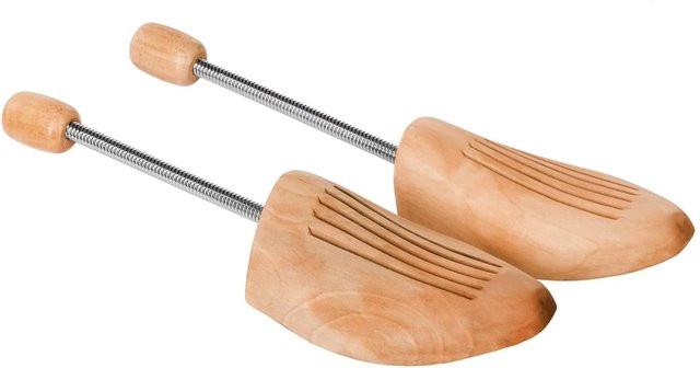 Tectake Spiral Schuhspanner aus Lotusholz für Damen und Herren, Braun, B/T/H: 32,5 x 9 x 5,5 cm - Bild 1