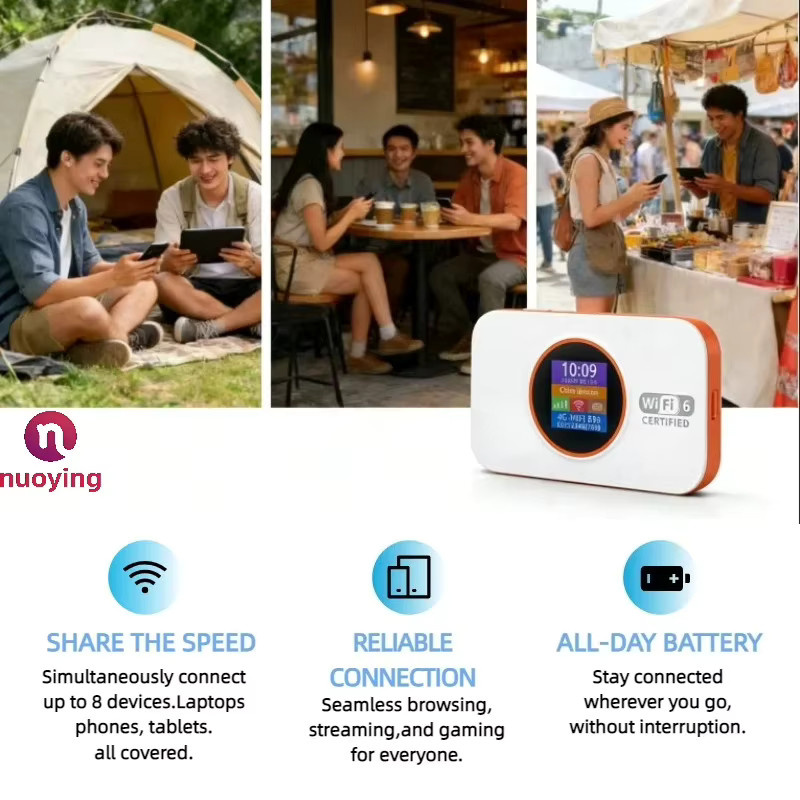 NUOYING WiFi 6 4G Pocket Hotspot MF967 mit LCD-Display und WPS-Funktion - Bild 3