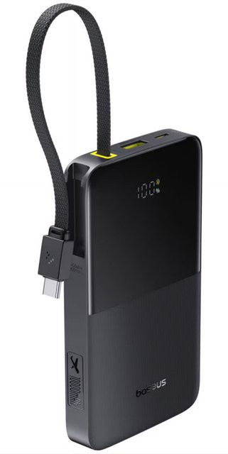 Baseus EnerFill Bipow2 Pro Externer Akku mit 10000mAh, 22.5W, QC + PD, 1 x USB-A und 2 x USB-C, Schwarz - Bild 1