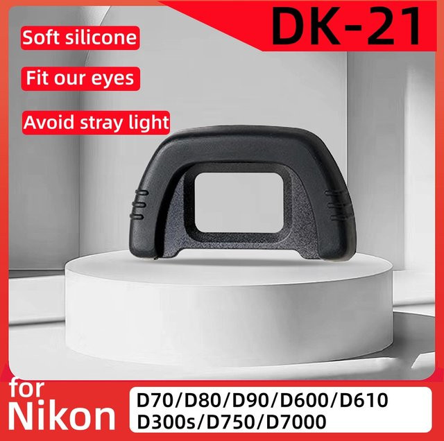 Nikon DK-21 Silikon Augenmuschel Abdeckkappe in Schwarz für Nikon D70 D80 D90 D600 D610 D300s D750 D7000 Kamerazubehör - Bild 1