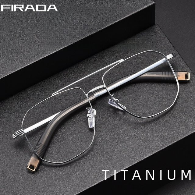 FIRADA 0942-C Korrektionsbrille, Titan, Vollrand, Herren - Bild 1